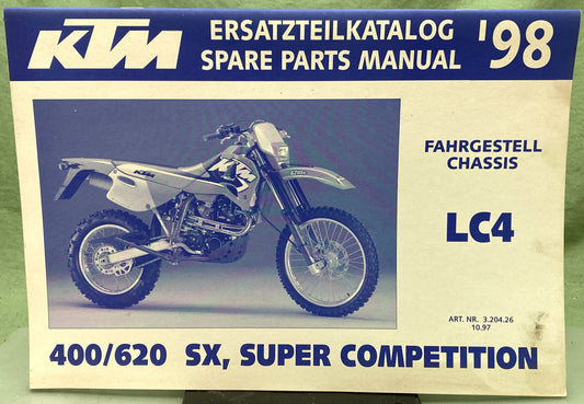Genuine KTM 3204261097 400/620 SX, Super Competition LC4 Spare Parts Manual '98