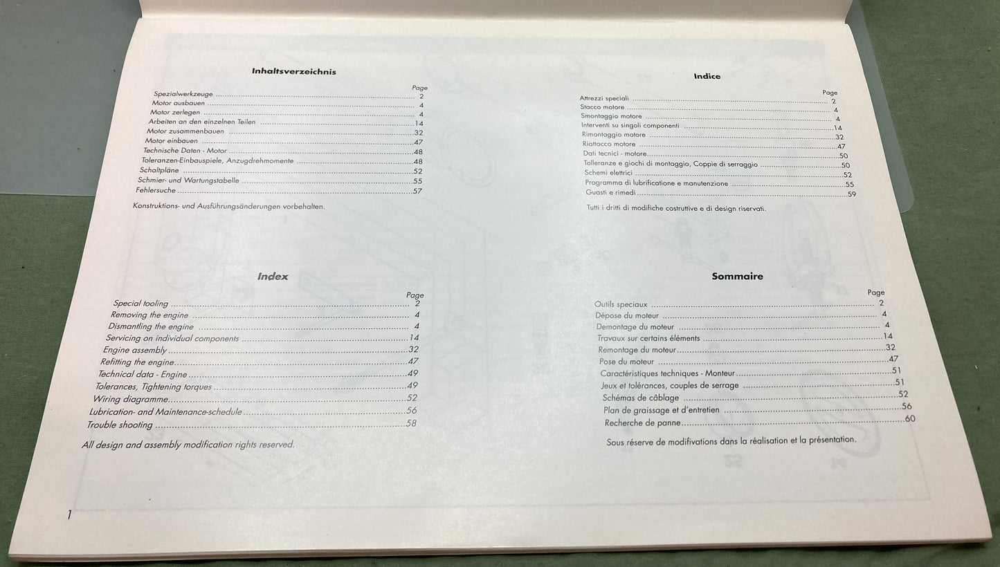 Genuine KTM 3201771291 125 VC Engine Repair Manual '92