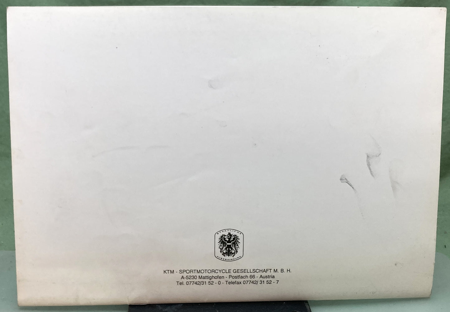 Genuine KTM 3201831192 250/300 TVC Engine Repair Manual '93