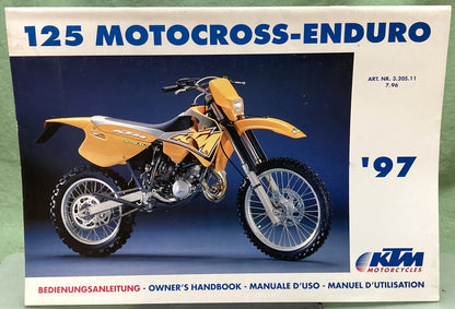 Genuine KTM 320511796 125 Motocross-Enduro Owner's Handbook '97