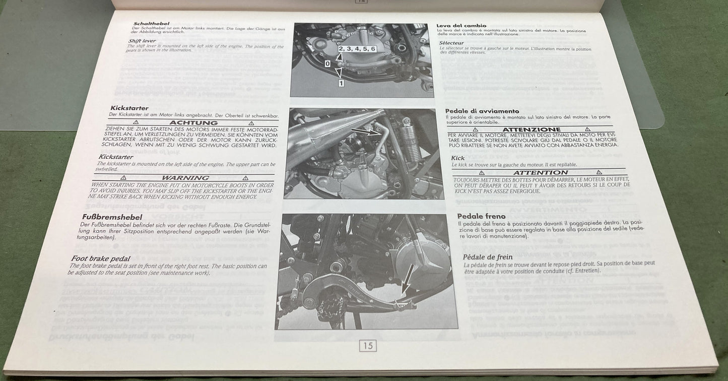 Genuine KTM 320511796 125 Motocross-Enduro Owner's Handbook '97