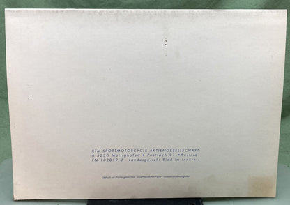 Genuine KTM 3204071096 400/620 SX, Super Competition Spare Parts Manual '97