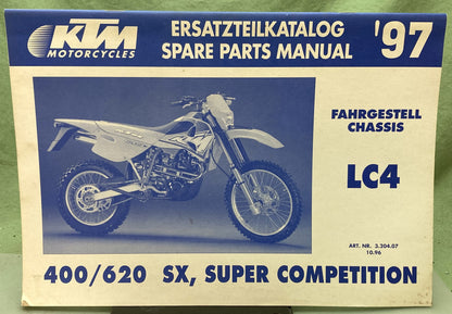 Genuine KTM 3204071096 400/620 SX, Super Competition Spare Parts Manual '97