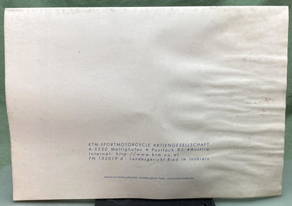 Genuine KTM 320411397 50 SXR, Adventure, Pro Jr., Pro Sen. Spare Parts Manual '97