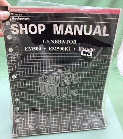 New Genuine Honda 6189202 EM500, EM500K1, EM600 Generator Service Manual '82
