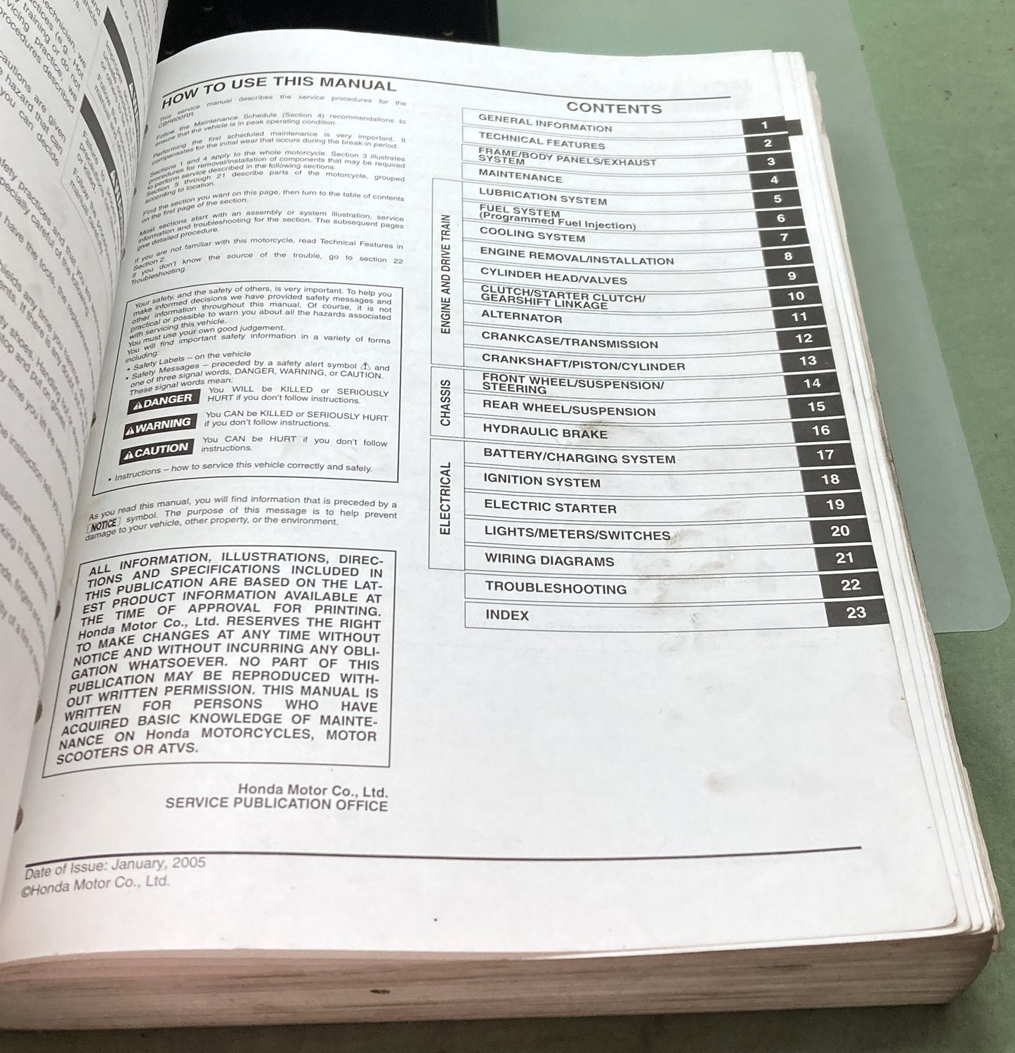 Genuine Honda 61MEE03 CBR600RR Service Manual '03-'06