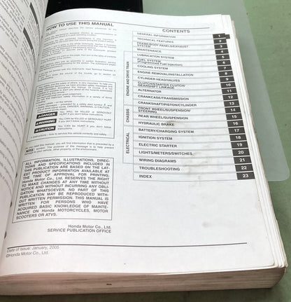 Genuine Honda 61MEE03 CBR600RR Service Manual '03-'06