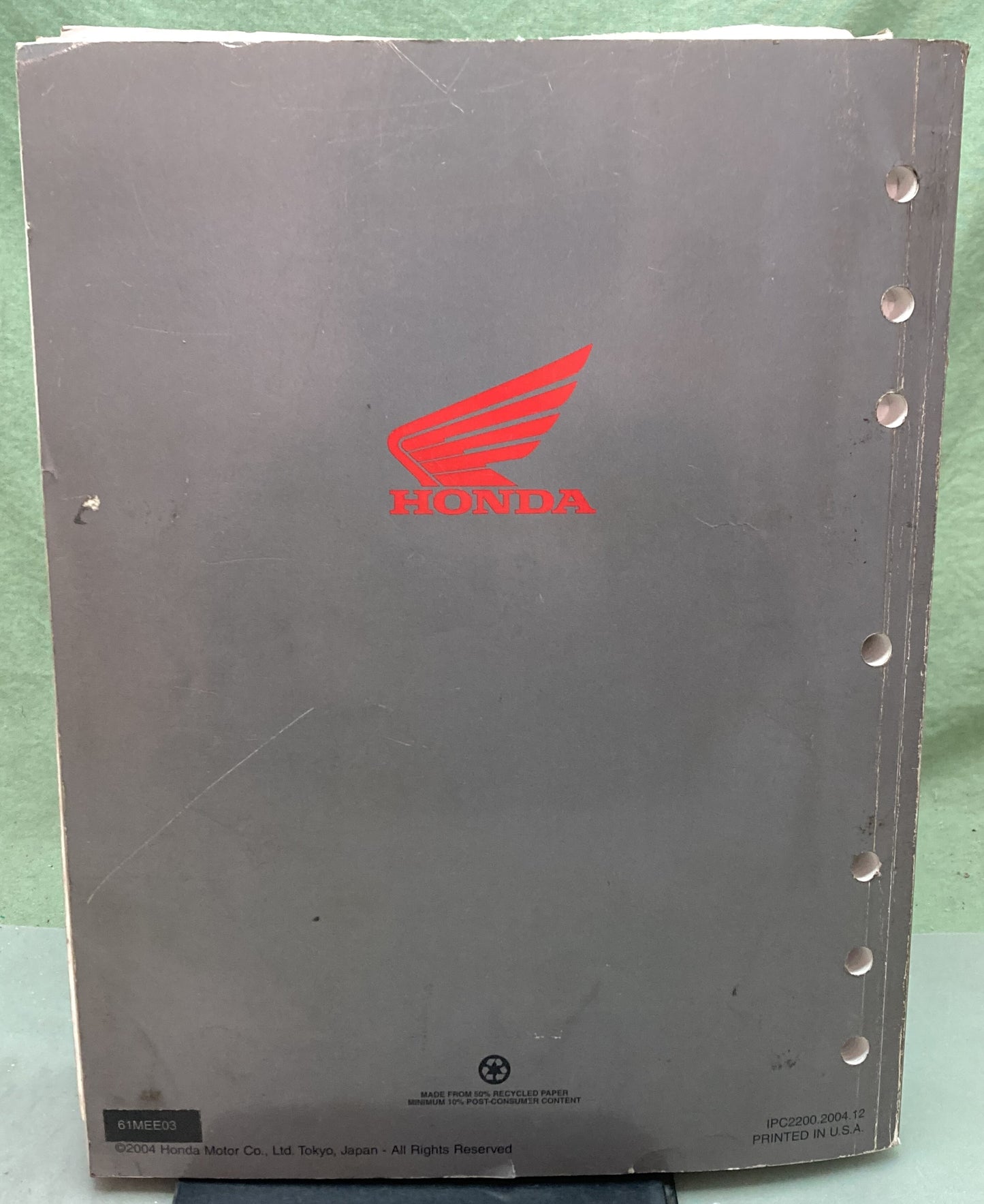 Genuine Honda 61MEE03 CBR600RR Service Manual '03-'06