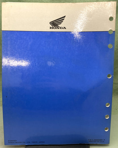 Genuine Honda 61MW001 CBR900RR Service Manual 1993