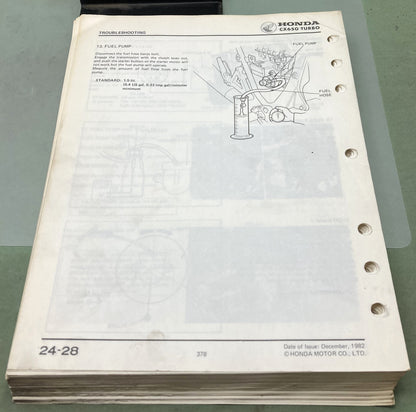 Genuine Honda 61ME700 CX650 Turbo Shop Manual 1982