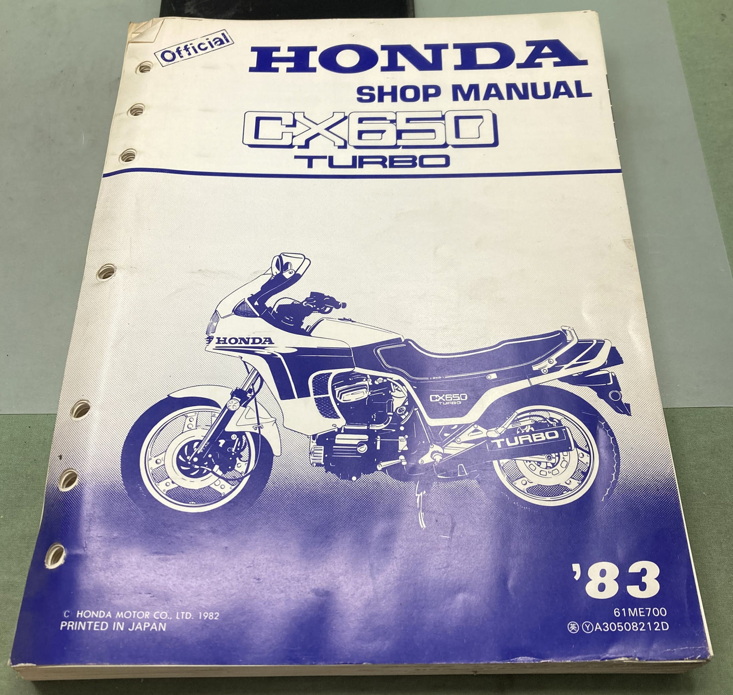 Genuine Honda 61ME700 CX650 Turbo Shop Manual 1982