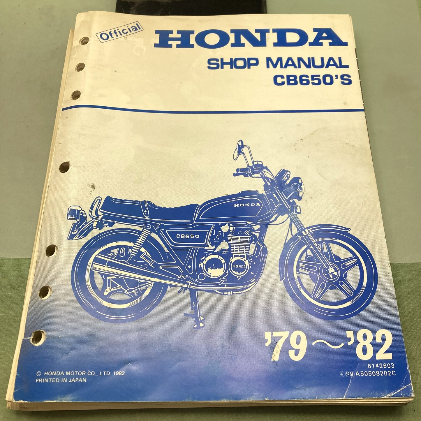 Genuine Honda 6142603 CB650's Shop Manual 1982