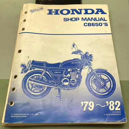 Genuine Honda 6142603 CB650's Shop Manual 1982