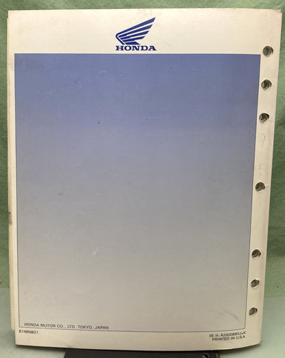 Genuine Honda 61MN801 NT650 Hawk GT Service Manual 1988
