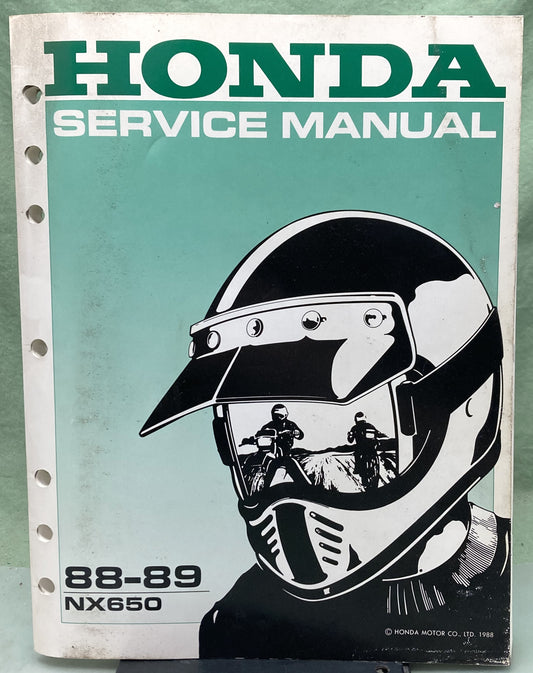Genuine Honda 61MN901 NX650 Service Manual 1988