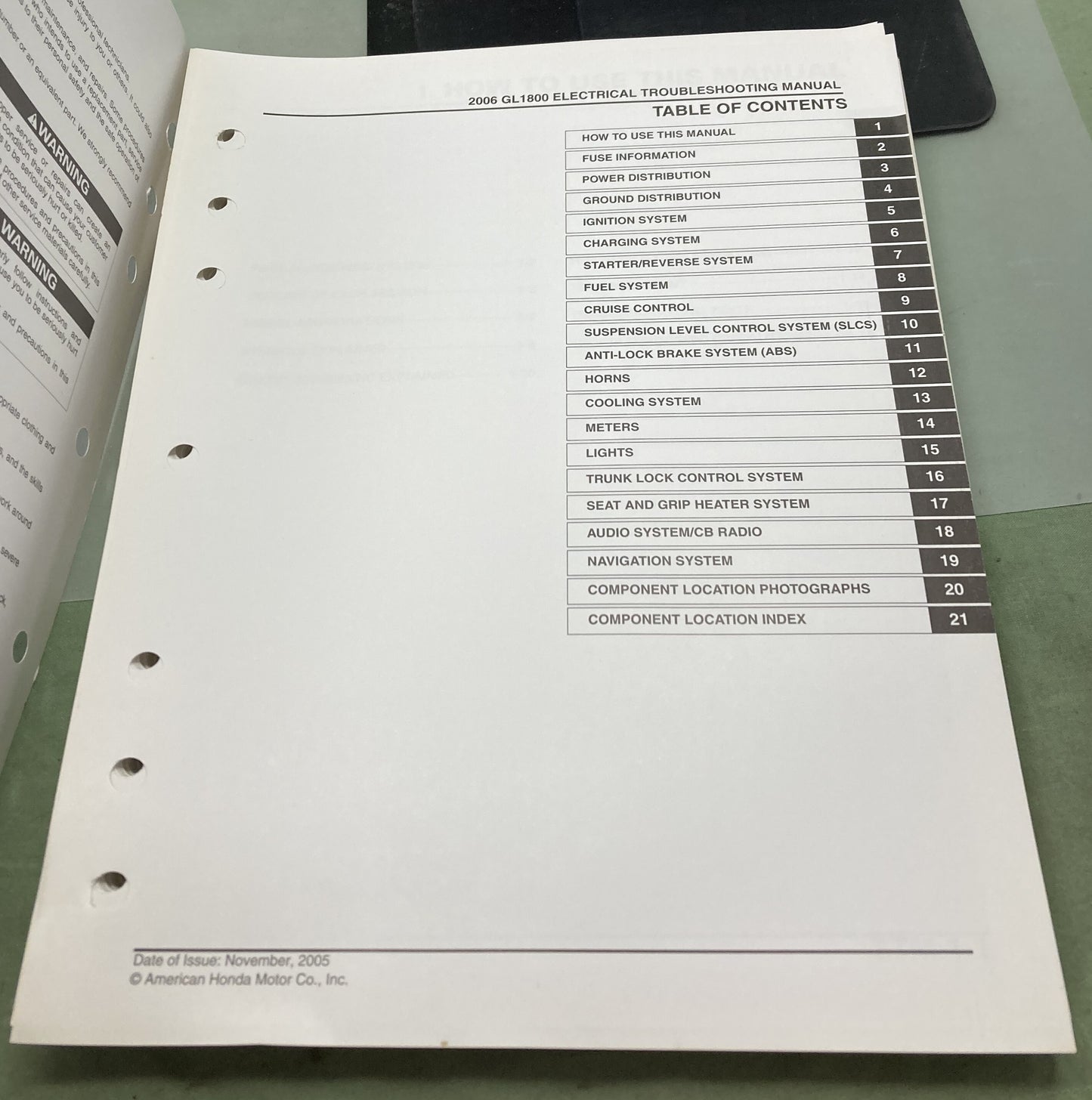 Gen. Honda 61MCA50 GL1800 Electrical Troubleshooting and Service Manual Set '06