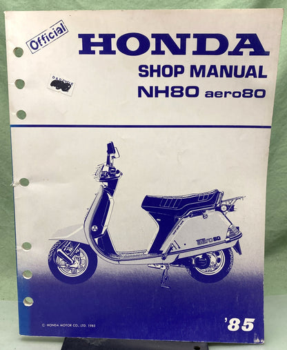 Genuine Honda 61GN300 NH80 aero80 Shop Manual 1985