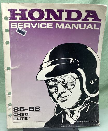 Genuine Honda 61GE103 CH80 Elite Service Manual 1987