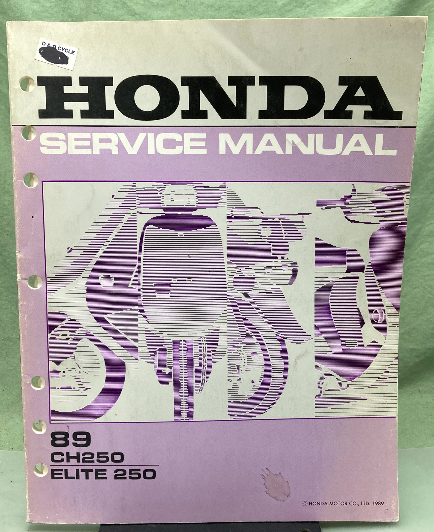 Genuine Honda 61KAB00 CH250 Elite 250 Service Manual 1989