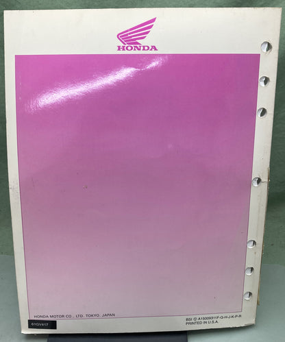 Genuine Honda 61GV417 CH250 Elite Service Manual 1993