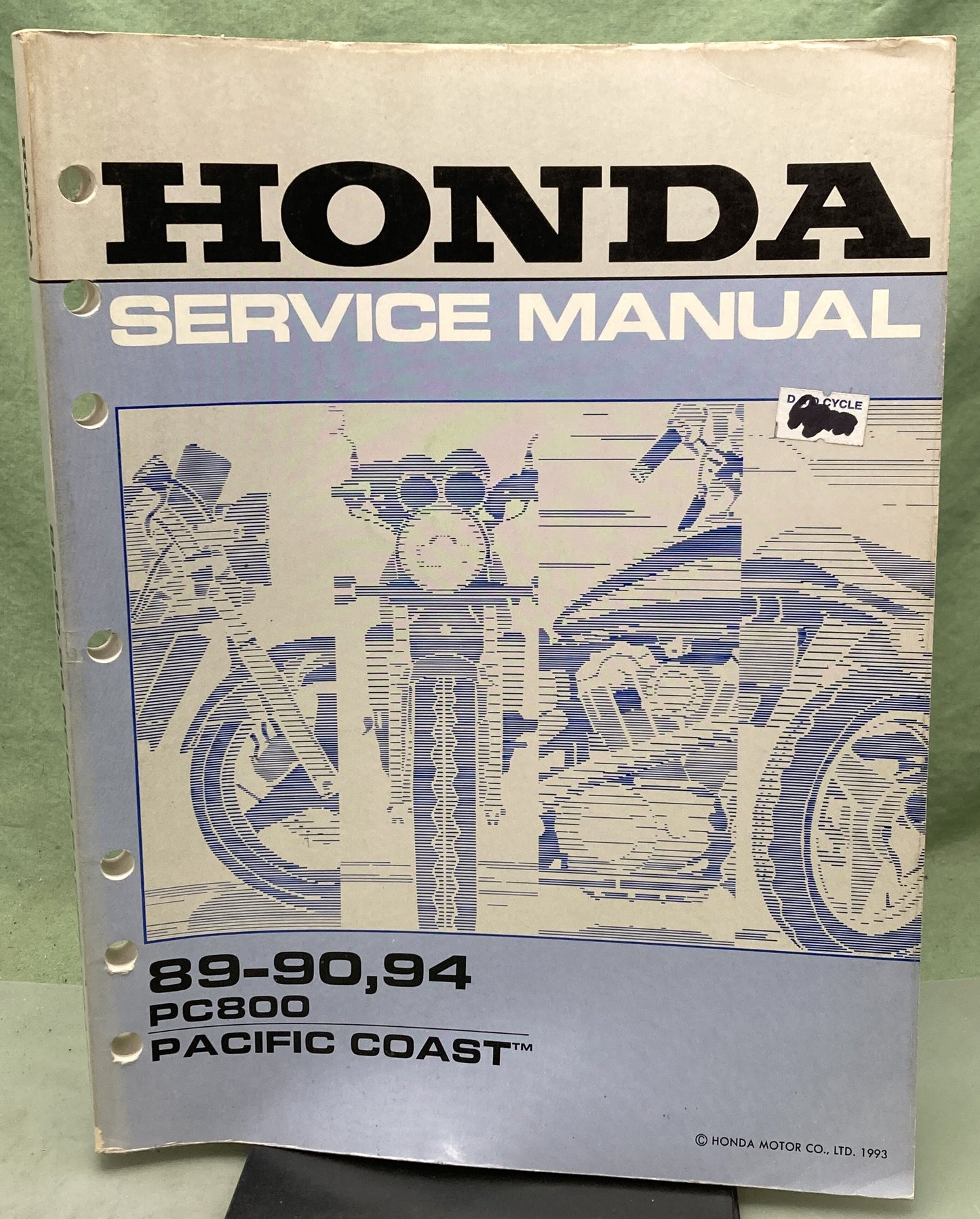 Genuine Honda 61MR502 PC800 Pacific Coast Service Manual 1993