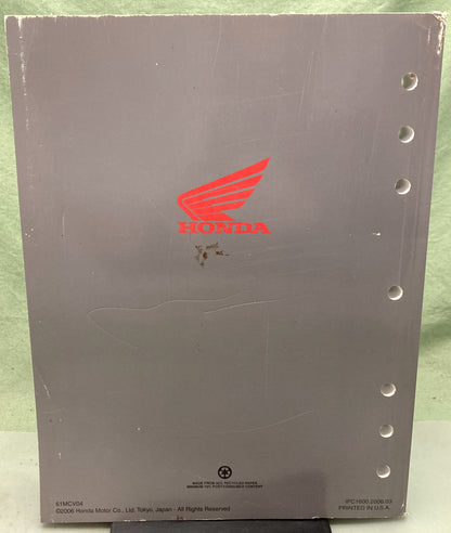Genuine Honda 61MCV04 VTX1800R/S/N VTX Service Manual 2006