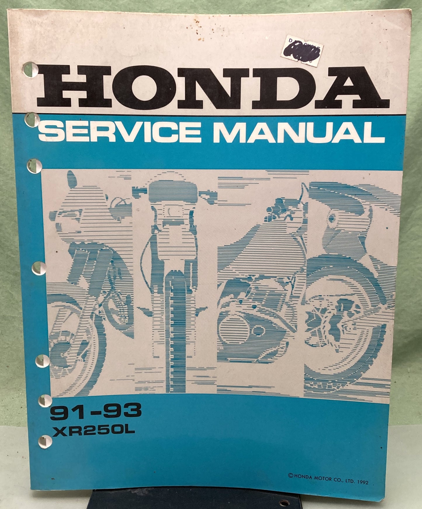 Genuine Honda 61KV602 XR250L Service Manual 1990
