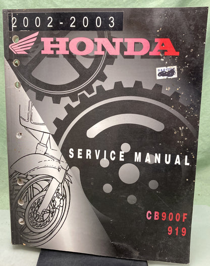 Genuine Honda CB900F 919 Service Manual 2001
