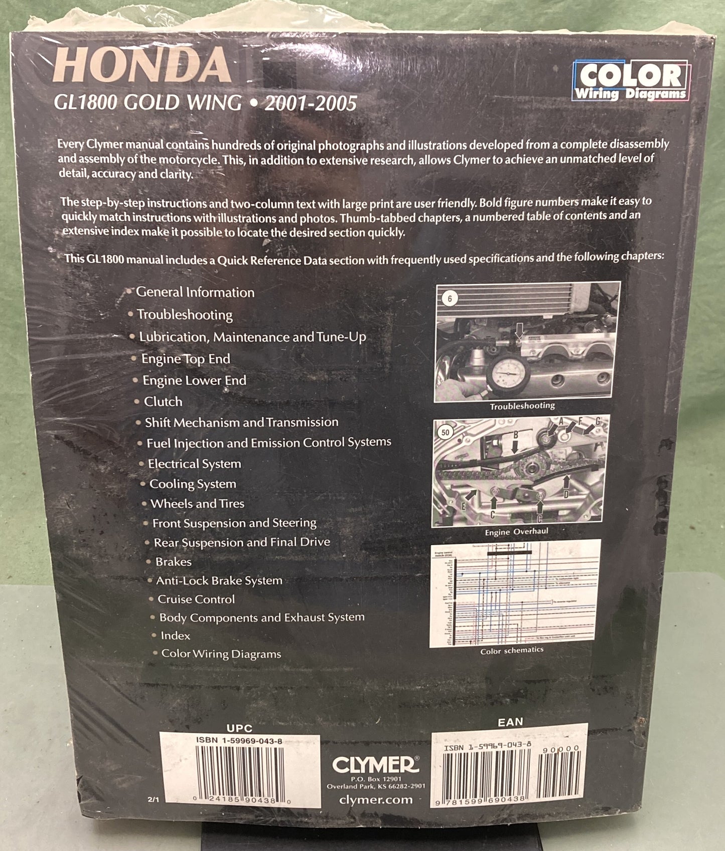 New Genuine Clymer M507-2 Honda GL1800 Gold Wing Service Manual '01-'05