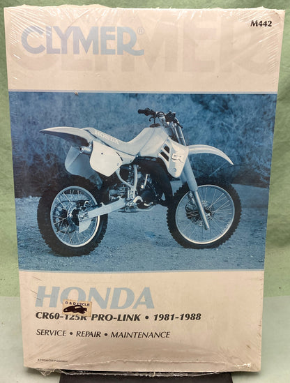 New Genuine Clymer M442 Honda CR60-125K Pro-Link Service Manual '81-'88