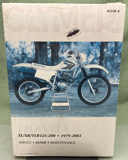 New Genuine Clymer M318-4 Honda XL/XR/TLR125-200 Service Manual '79-'03