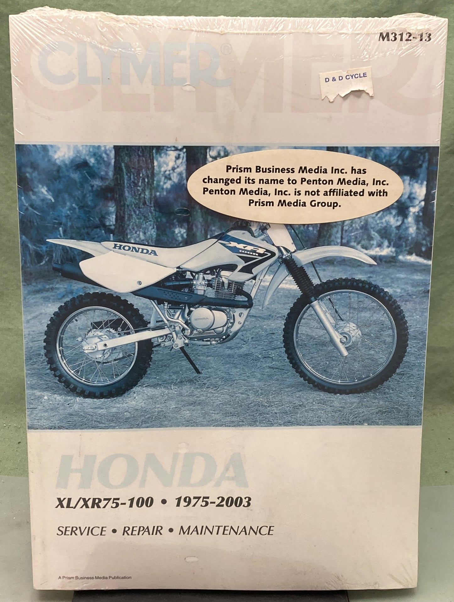 New Genuine Clymer M312-13 Honda XL/XR75-100 Service Manual '75-'03
