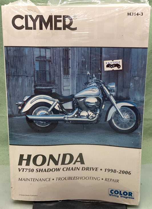 New Genuine Clymer M314-3 Honda VT750 Shadow Chain Drive Service Manual '98-'06