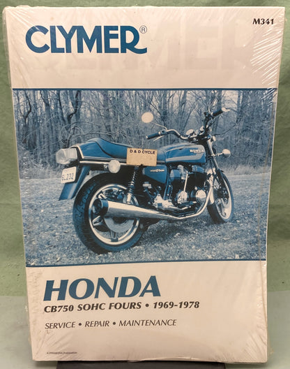 New Genuine Clymer M341 Honda CB750 SOHC Fours Service Manual '69-'78