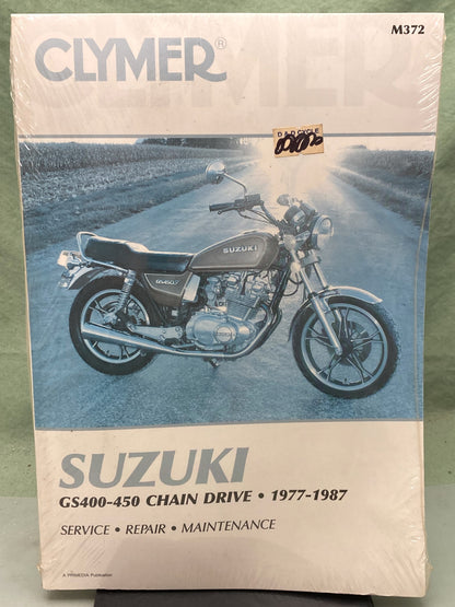 New Genuine Clymer M372 Suzuki GS400-450 Chain Drive Service Manual '77-'87