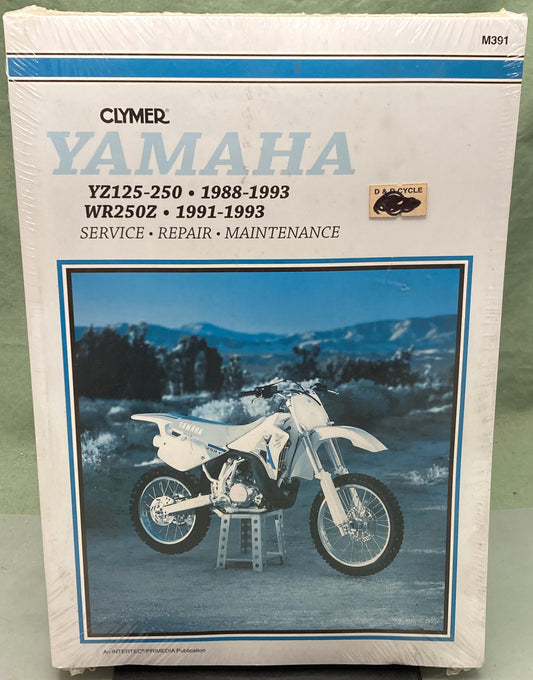New Genuine Clymer M391 Yamaha YZ125-250, WR250Z Service Manual '88-'93