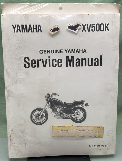New Genuine Yamaha LIT-11616-03-51 XV500K Service Manual