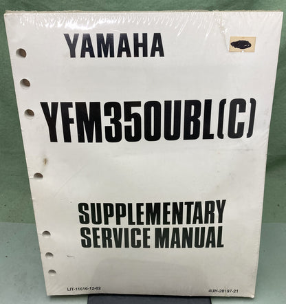 New Genuine Yamaha LIT-11616-12-02 YFM350UBL(C) Supp. Service Manual
