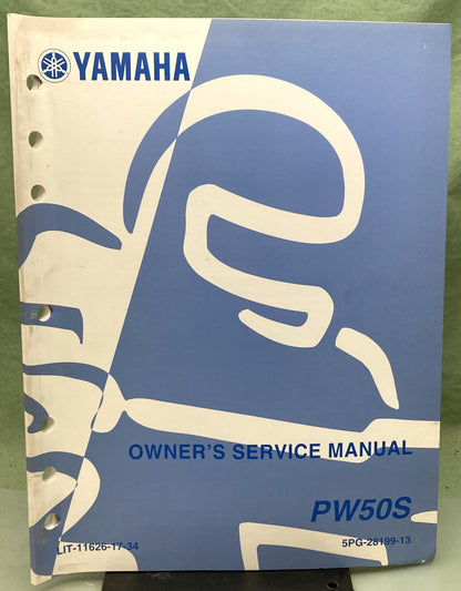 Genuine Yamaha LIT-11626-17-34 PW50S Owner's Service Manual 2003