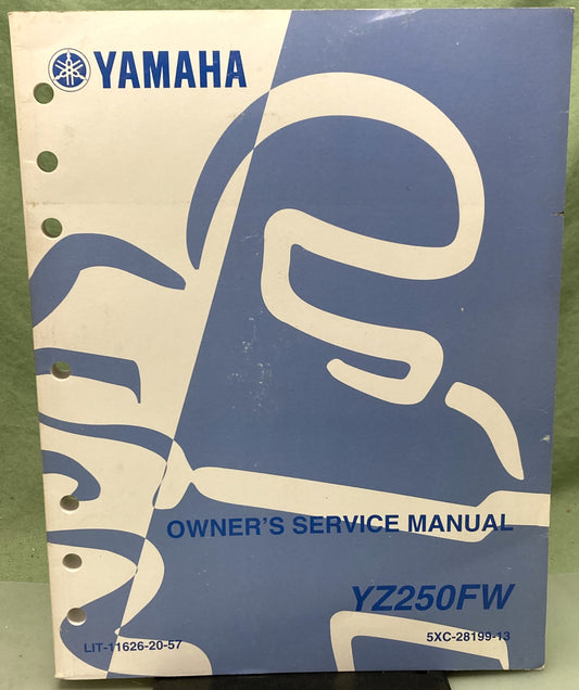 Genuine Yamaha LIT-11626-20-57 YZ250FW Service Manual 2006