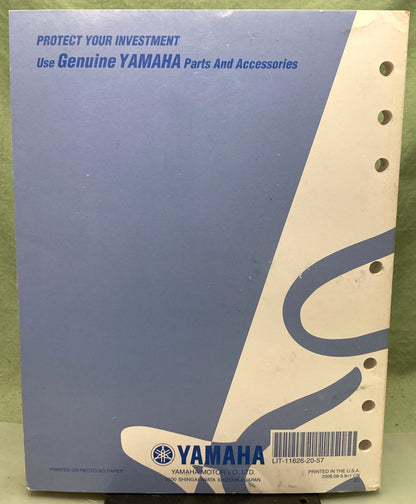 Genuine Yamaha LIT-11626-20-57 YZ250FW Service Manual 2006