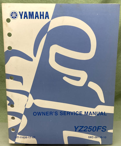 Genuine Yamaha LIT-11626-17-47 YZ250FS Owner's Service Manual 2003