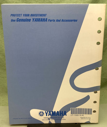 Genuine Yamaha LIT-11626-18-48 YZ250FT Owner's Service Manual 2004