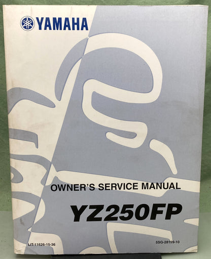 Genuine Yamaha LIT-11626-15-36 YZ250FP Owner's Service Manual 2001