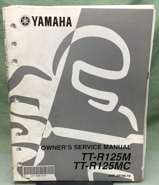 Genuine Yamaha LIT-11626-13-47 TT-R125M TT-R125MC Service Manual 1999