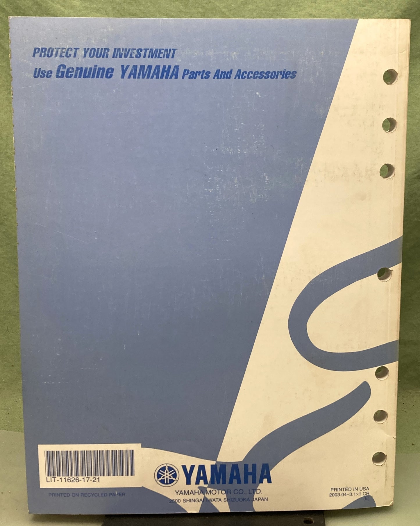Genuine Yamaha LIT-11626-17-21 YZ85S Owner's Service Manual 2003