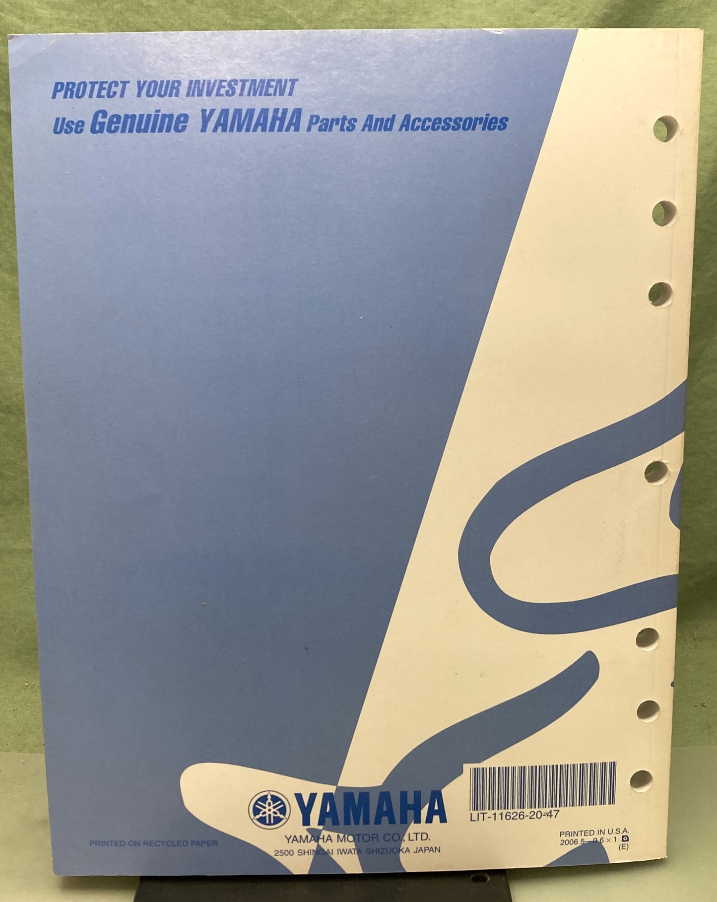 Genuine Yamaha LIT-11626-20-47 YZ125W1 Owner's Service Manual 2006