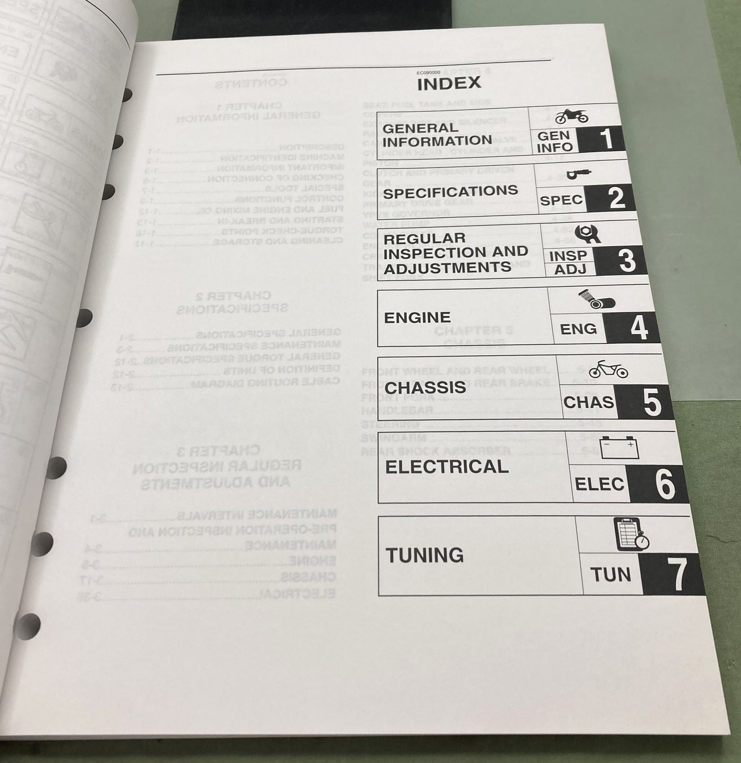 Genuine Yamaha LIT-11626-18-33 YZ125T1 Owner's Service Manual 2004
