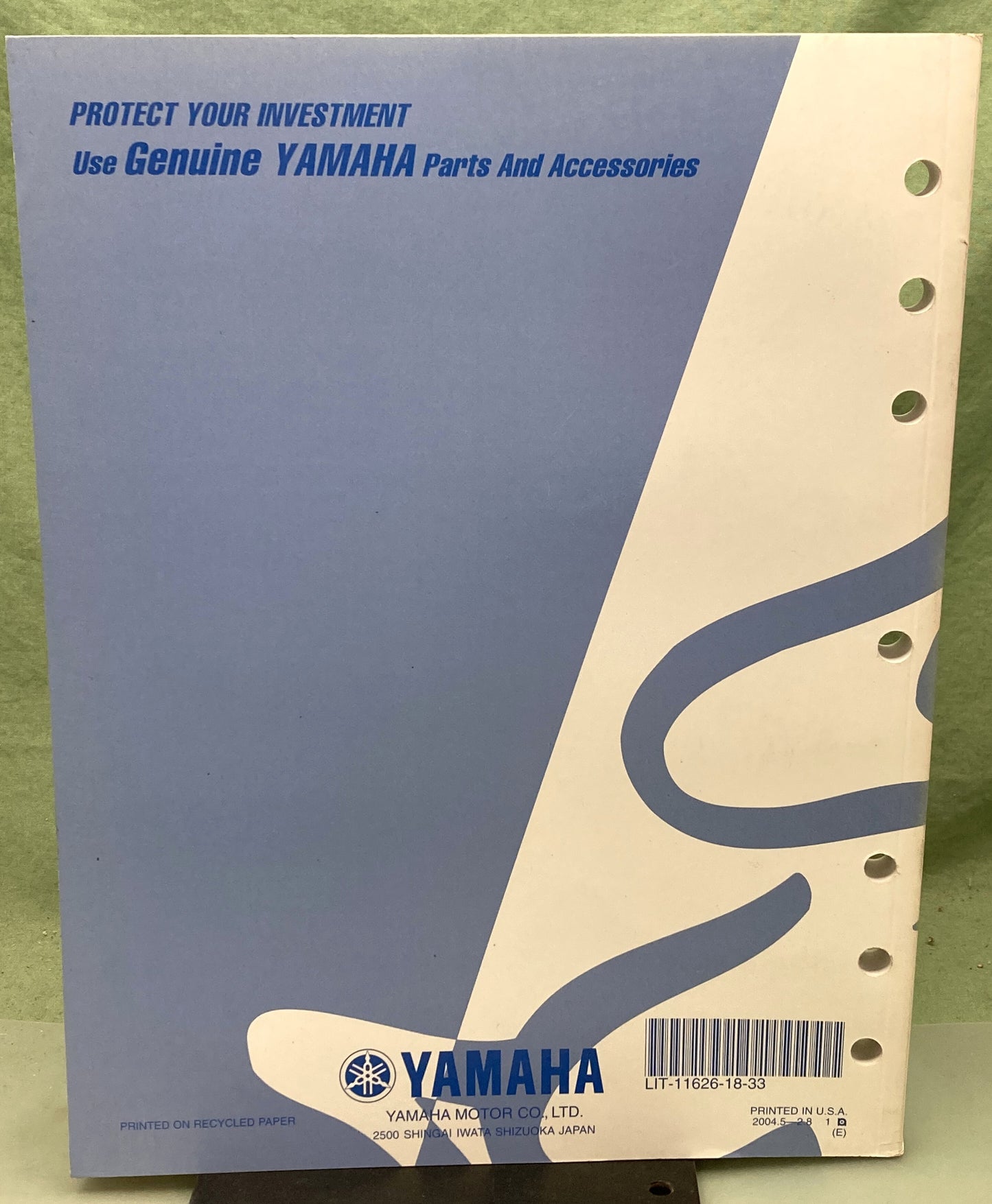 Genuine Yamaha LIT-11626-18-33 YZ125T1 Owner's Service Manual 2004