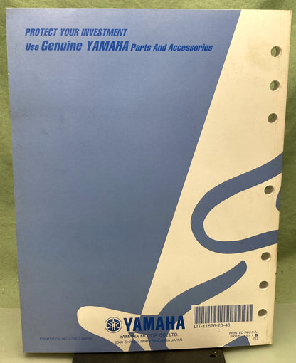 Genuine Yamaha LIT-11626-20-48 YZ250W1 Service Manual 2006